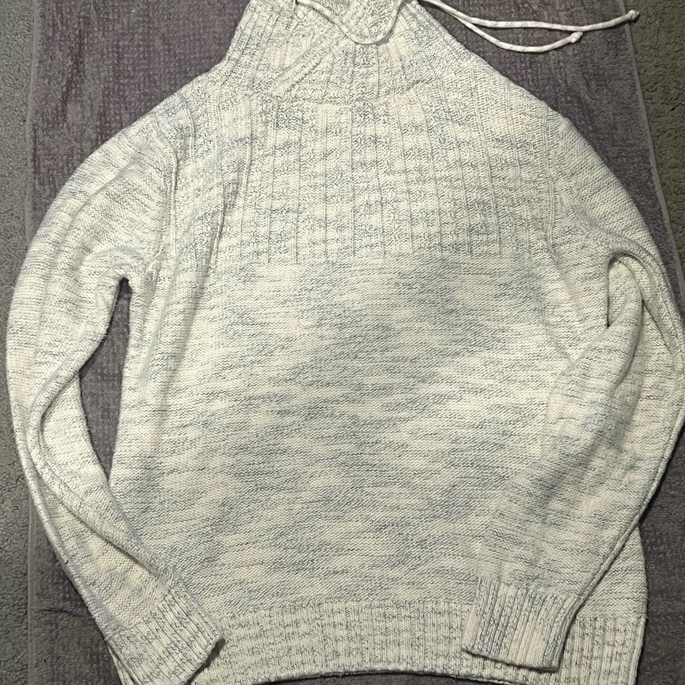 Carbon Light Gray Cowl Neck Sweater